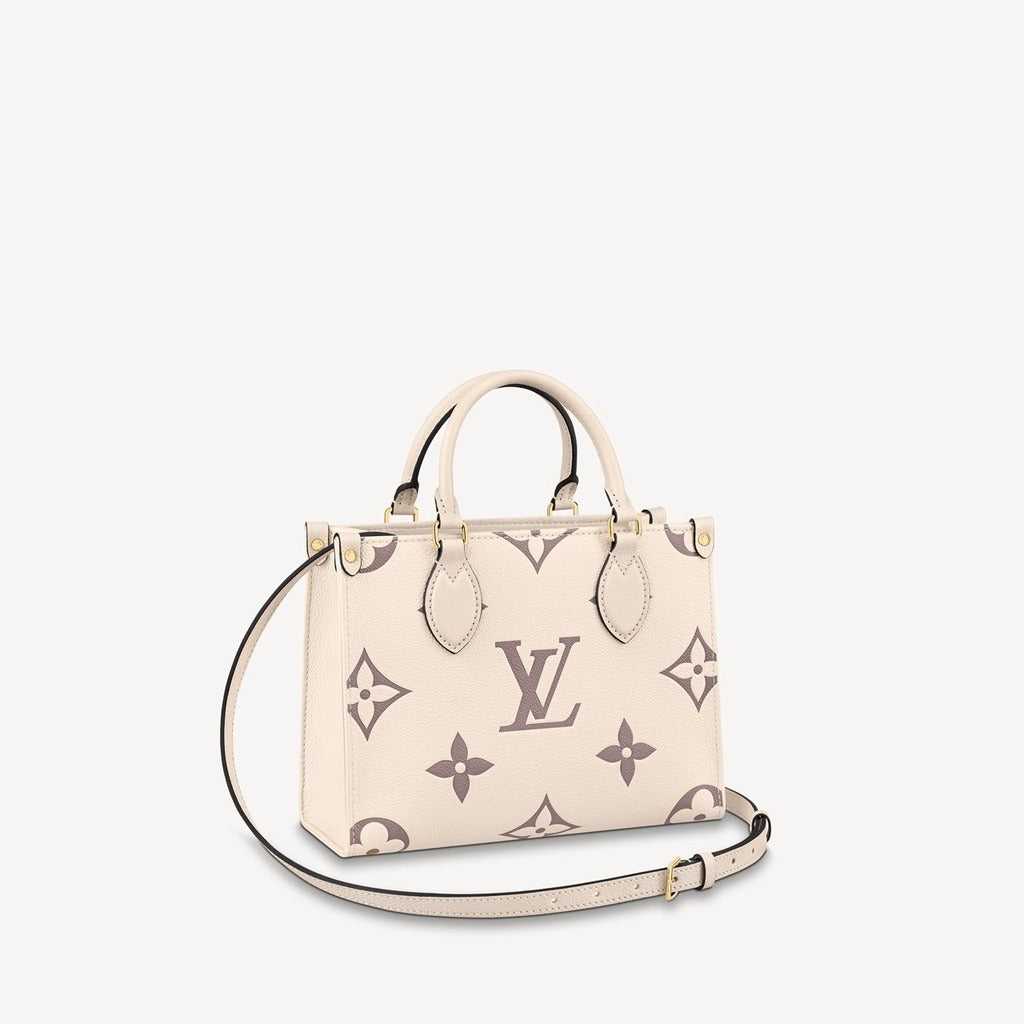 Louis+Vuitton+OnTheGo+Tote+PM+Black+Leather for sale online